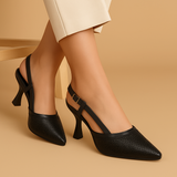 Shoes Heels Leather With Sequined F-32