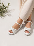 sandals flat leather Uniquely styled SF-63