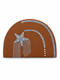 Handbags raffia With a sparkling star and pearl details ZK-1