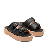 Slipper Flat Leather V-54