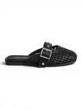 Mules Leather With Buckle Elegant SB-704