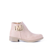 Ankle Boot Flat Suede With Buckle G-26
