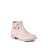 Ankle Boot Flat Suede With Buckle G-26