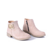 Ankle Boot Flat Suede With Buckle G-26