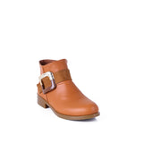 Ankle Boot Flat Leather With Buckle -G-27
