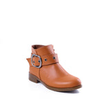 Ankle Boot Leather Flat With Buckle G-33