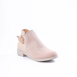 Ankle Boot Flat Suede With Zipper G-29