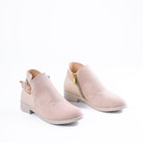 Ankle Boot Flat Suede With Zipper G-29