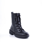 Ankle Boot Mid Heels Leather With Zipper E-96