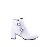 Ankle Boot Heels Leather With Accessories R-21