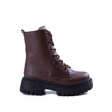 Ankle Boot Leather Mid Heels With Rope E-95