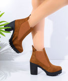 BOOT HEELS SUEDE - R-13