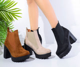 BOOT HEELS SUEDE - R-13