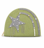 Handbags raffia With a sparkling star and pearl details ZK-1