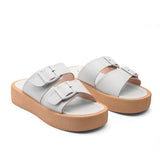 Slipper Flat Leather V-54