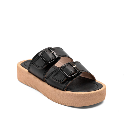 Slipper Flat Leather V-54