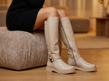 Long Boot Leather And Suede Elegant LB-47