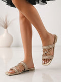 Slipper Flat Diamond With Suede SL-226