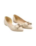 Ballerina Flat Leather With Bow Elegant BN-520