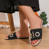 Slipper Flat Fabric With Print SL-201