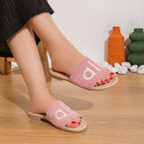 Slipper Flat Fabric With Print SL-201