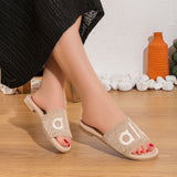 Slipper Flat Fabric With Print SL-201