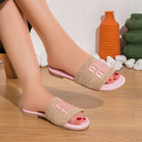 Slipper Flat Fabric With Print Elegant SL-203