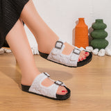 Slipper Flat Fabric With Buckle SL-195