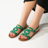 Sandal Flat Leather With Buckle SF-56
