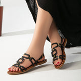 Sandal Flat Leather With Buckle SF-56