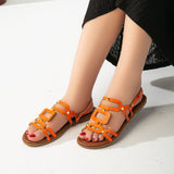 Sandal Flat Leather With Buckle SF-56