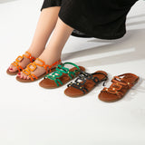 Sandal Flat Leather With Buckle SF-56