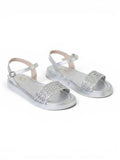 sandals Leather flat with mesh strap SF-62