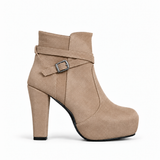 Ankle Boot Suede High Heel Distinctive design R-28