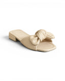 Slipper Flat Leather With Bow SL-229