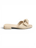 Slipper Flat Leather With Bow SL-229