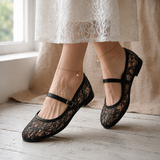 Ballerina flats fabric embroidered BF-811