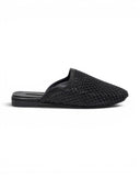 Mule flat leather Diamond-studded mesh design SB-706