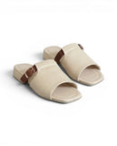 Slippers Leather Elegant With Buckle - SL-218