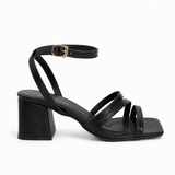 Sandal Heels Leather Unique With Buckle SN-822