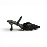 Shoes Heels Dentelle With Elastic F-624