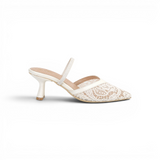 Shoes Heels Dentelle With Elastic F-624