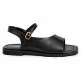 Sandals flat leather classic with ankle strap SF-69