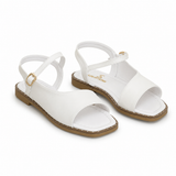 Sandals flat leather classic with ankle strap SF-69