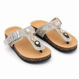 Slippers flat Casual with crystals SL-262