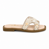 Slipper Flat Leather With Pearl And Stars SL-251