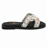 Slipper Flat Leather With Pearl And Stars SL-251