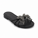 Slipper Flat Leather With Butterfly SL-253
