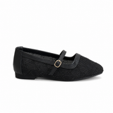 Ballerina Mesh With Leather Emroided With Buckle BF-818