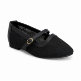 Ballerina Mesh With Leather Emroided With Buckle BF-818